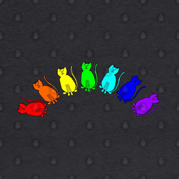 Cats in a Rainbow by ellenhenryart